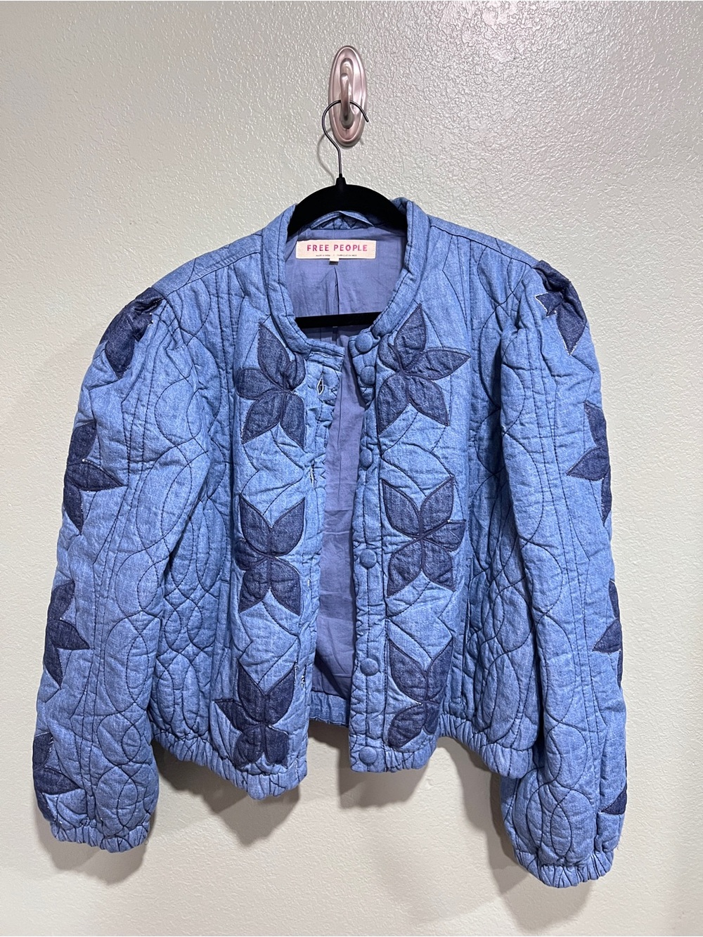 Free People Quinn Quilted Denim Jacket